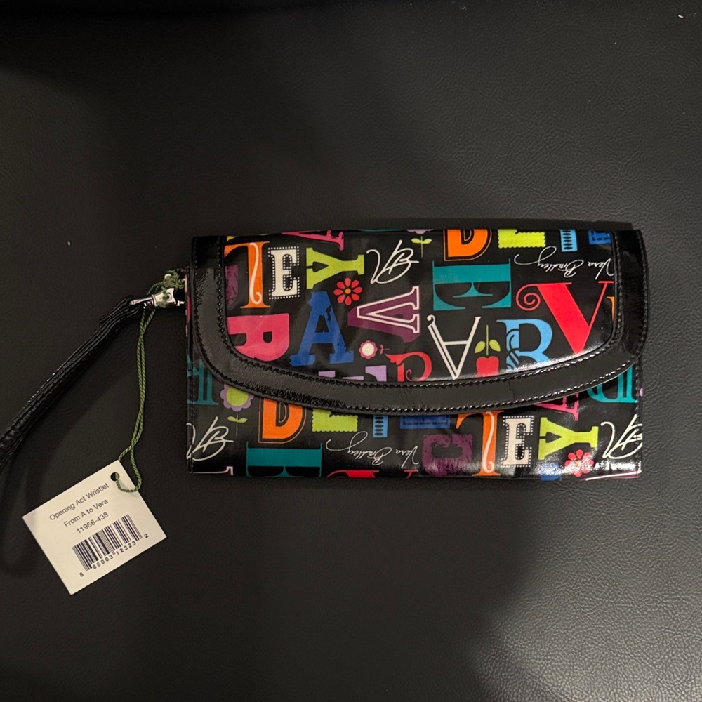 NWT, Vera Bradley Multicolor Letter Print Wallet